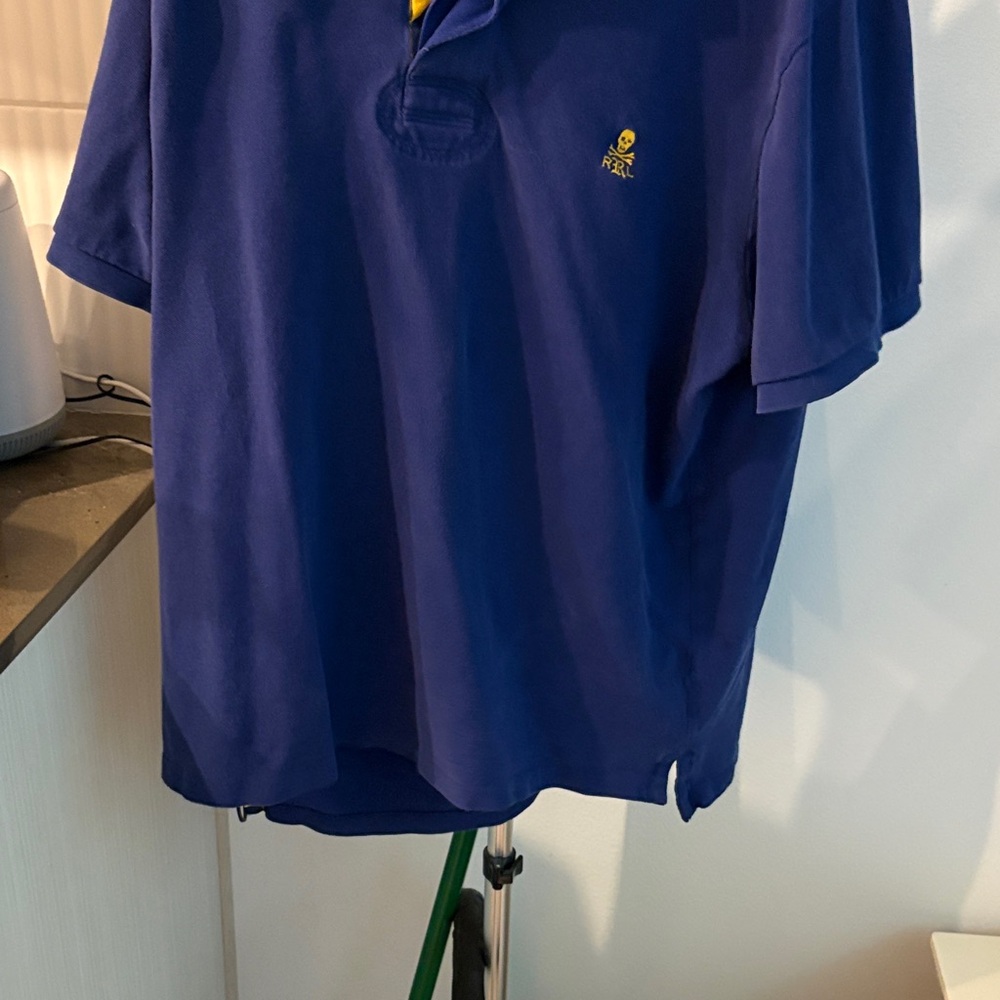 Lyle & Scott Navy Polo Shirt with Yellow Logo